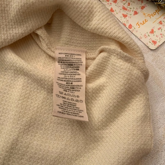 NWT Free People Thermal long sleeve, xs, ivory - Picture 6 of 7